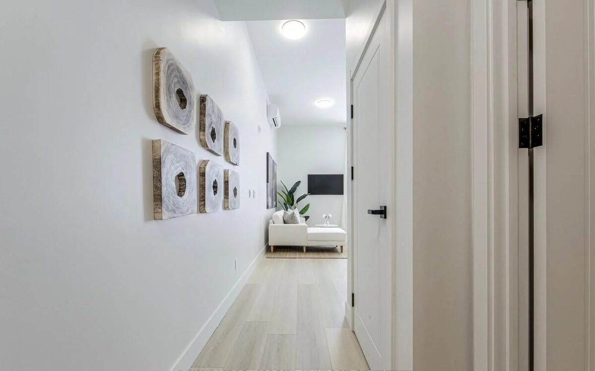 Interior hallway finish, The Nine
